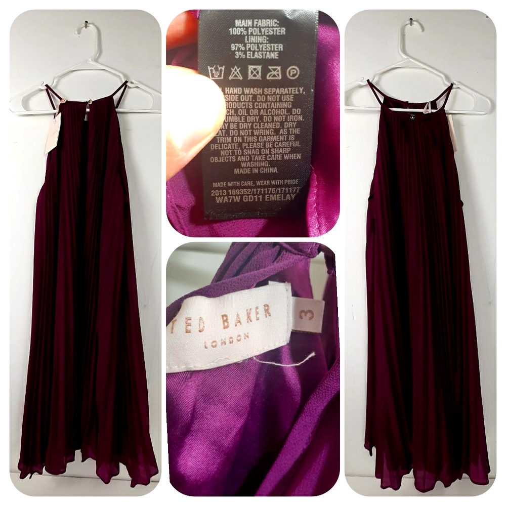 Ted Baker London Emelay Bow Detail Pleat A-Line Dr